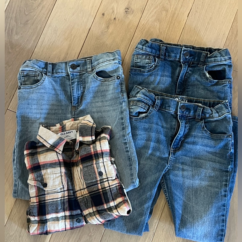 COPY - Lot of boys clothes size 8- jeans and flannel